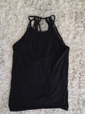 Black Strappy Women's Tank Top